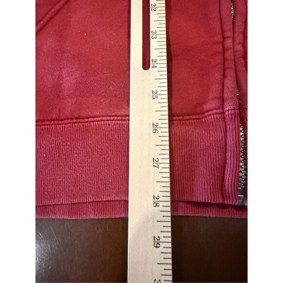 Vintage‎ Y2K Tommy Hilfiger Spell-out Red zip up hooded Jacket - Picture 8 of 9